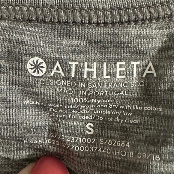 ATHLETA Foothill Long Sleeve Nylon Shirt Top Heathered Gray - Women’s Small - Picture 5 of 5